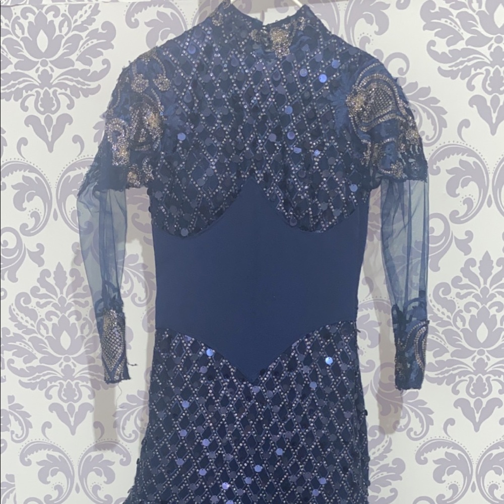 Navy blue evening dress-size S